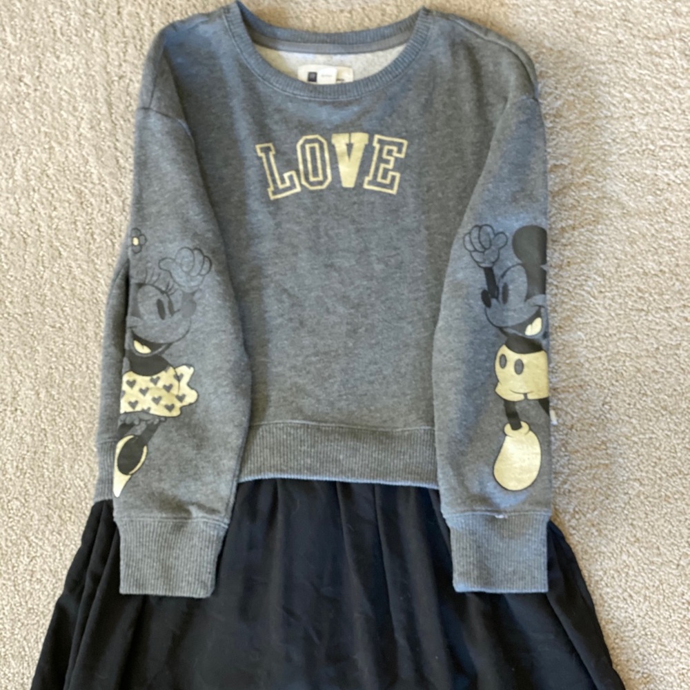 Disney Mini Mickey Sweater Gray Black dress